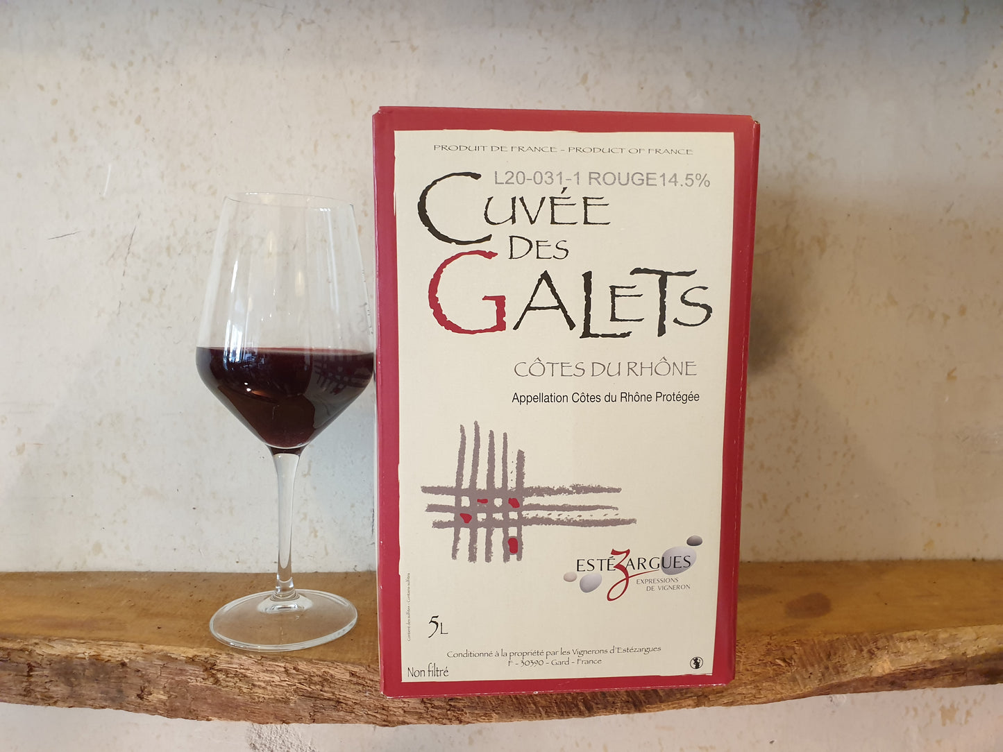 Bag in Box AOC Côte du Rhône Cuvée des Galets 2023 5 Litres