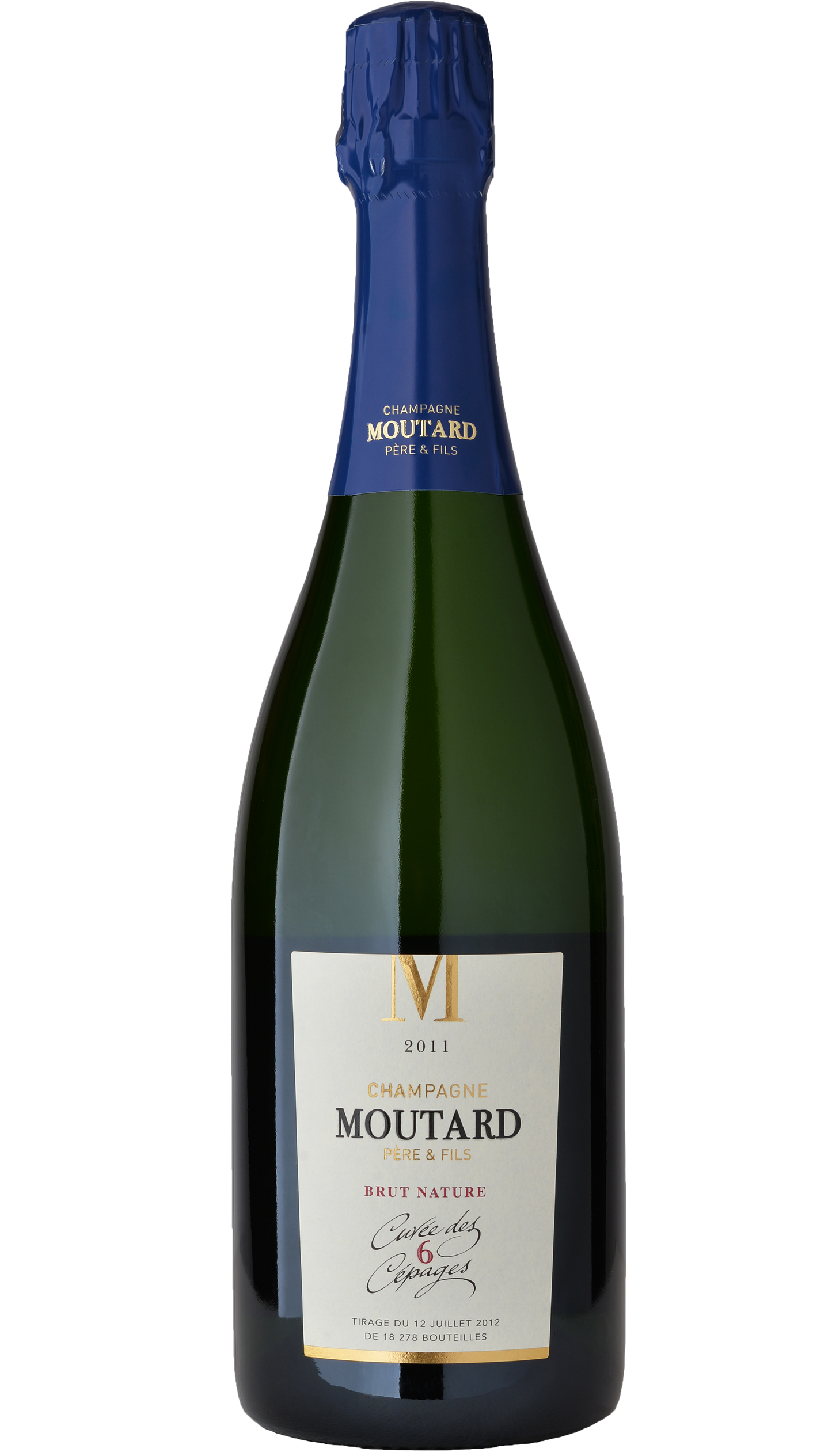 Champagne Moutard Cuvée 6 Cépages Brut Nature 2011 0,75 L