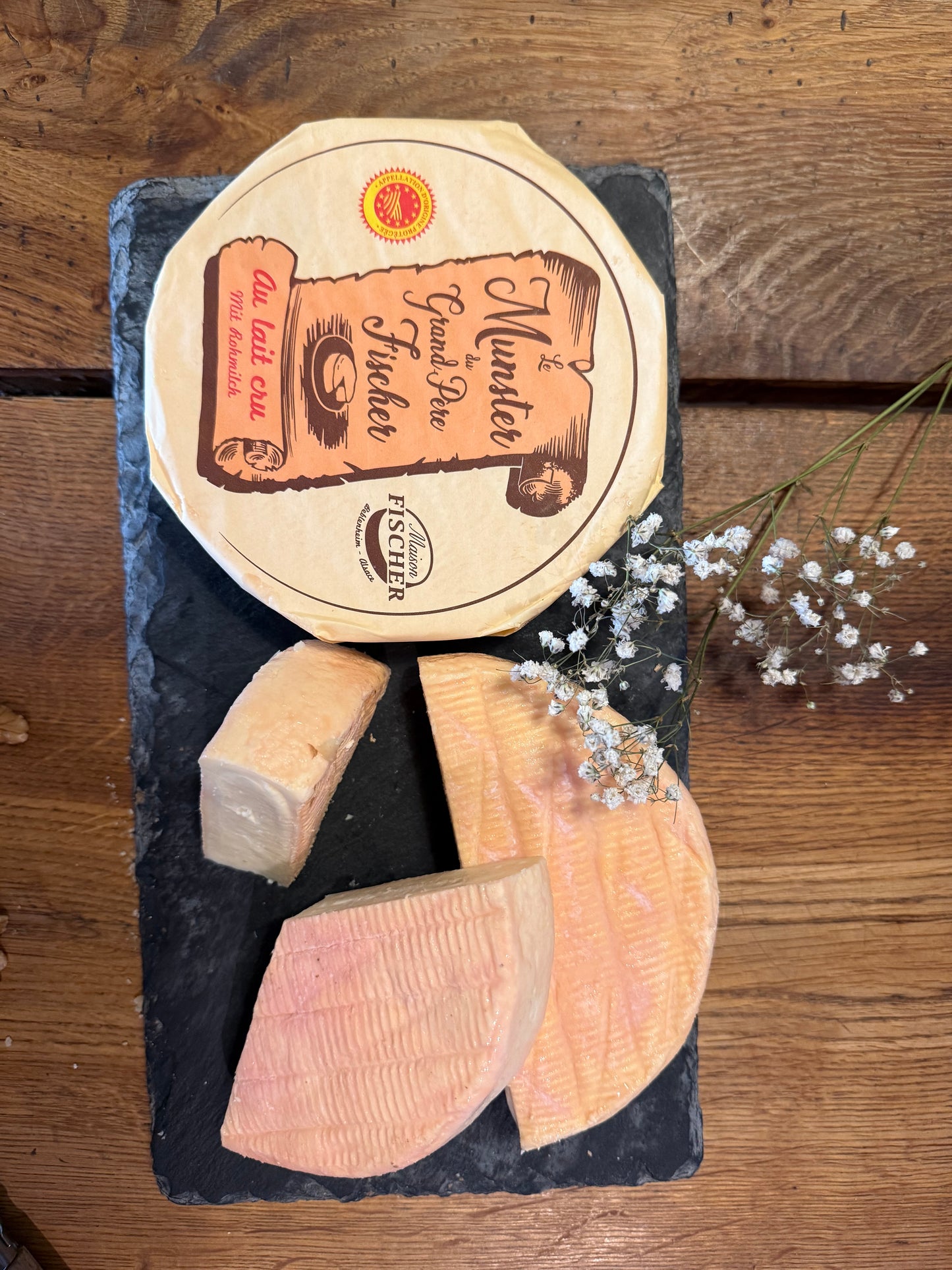 Le Munster Fermier AOP – Elsässischer Rohmilch-Weichkäse, 100 g