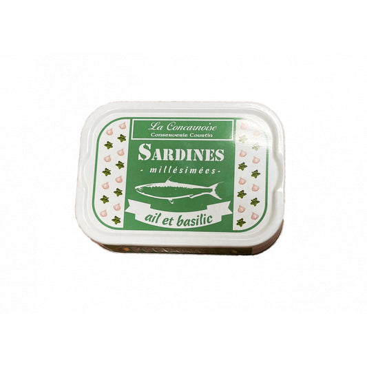 Sardinen mit Knoblauch und Basilikum 115g